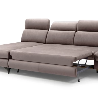 Rohová rozkládací sedací souprava SARNIA - šedá 1, levý roh