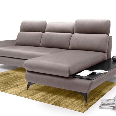 Rohová rozkládací sedací souprava SARNIA - šedá 1, pravý roh