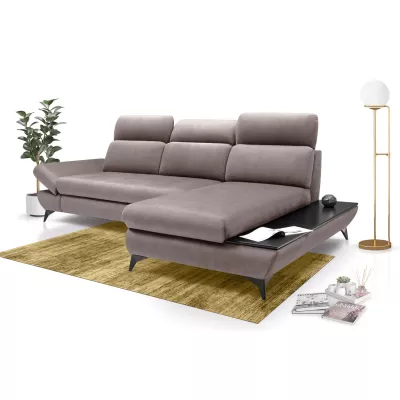 Rohová rozkládací sedací souprava SARNIA - šedá 1, pravý roh