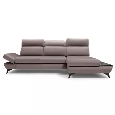 Rohová rozkládací sedací souprava SARNIA - šedá 1, pravý roh