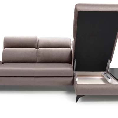 Rohová rozkládací sedací souprava SARNIA - šedá 1, pravý roh