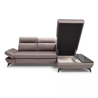 Rohová rozkládací sedací souprava SARNIA - šedá 1, pravý roh