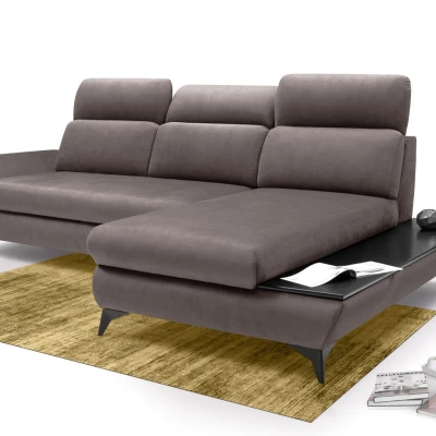 Rohová rozkládací sedací souprava SARNIA - tmavá šedá 1, pravý roh