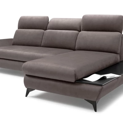 Rohová rozkládací sedací souprava SARNIA - tmavá šedá 1, pravý roh