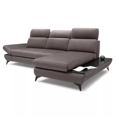 Rohová rozkládací sedací souprava SARNIA - tmavá šedá 1, pravý roh