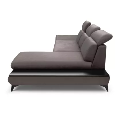 Rohová rozkládací sedací souprava SARNIA - tmavá šedá 1, pravý roh