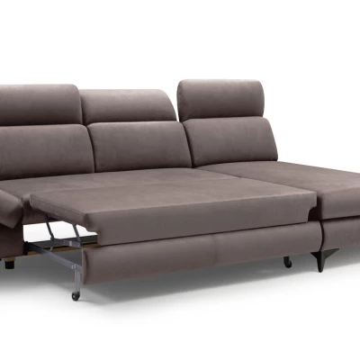 Rohová rozkládací sedací souprava SARNIA - tmavá šedá 1, pravý roh