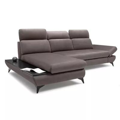 Rohová rozkládací sedací souprava SARNIA - tmavá šedá 1, levý roh