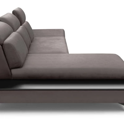 Rohová rozkládací sedací souprava SARNIA - tmavá šedá 1, levý roh