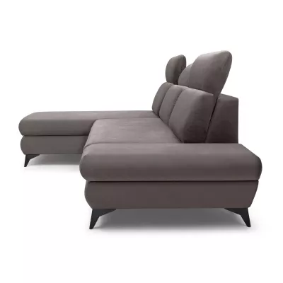 Rohová rozkládací sedací souprava SARNIA - tmavá šedá 1, levý roh