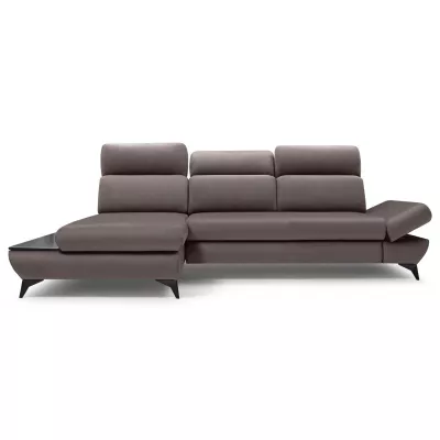 Rohová rozkládací sedací souprava SARNIA - tmavá šedá 1, levý roh