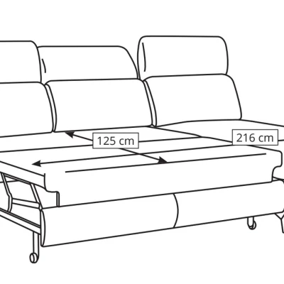 Rohová rozkládací sedací souprava SARNIA - tmavá šedá 1, levý roh