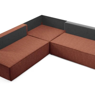 Rohová rozkládací sedací souprava WINDSOR 2 - měděná