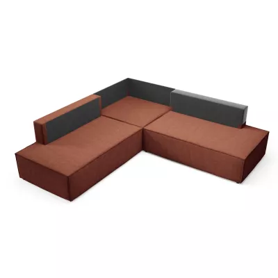 Rohová rozkládací sedací souprava WINDSOR 2 - měděná