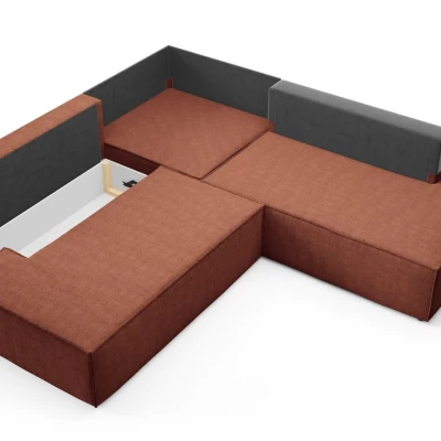 Rohová rozkládací sedací souprava WINDSOR 2 - měděná