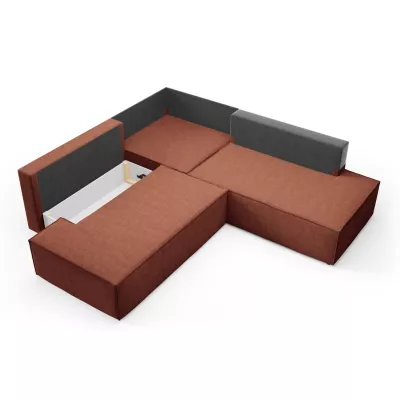 Rohová rozkládací sedací souprava WINDSOR 2 - měděná