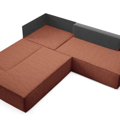 Rohová rozkládací sedací souprava WINDSOR 2 - měděná