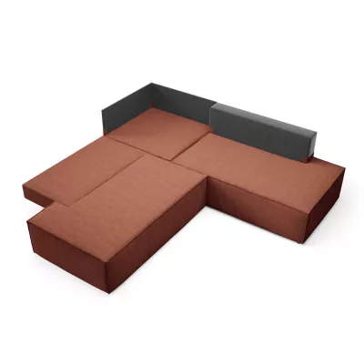 Rohová rozkládací sedací souprava WINDSOR 2 - měděná