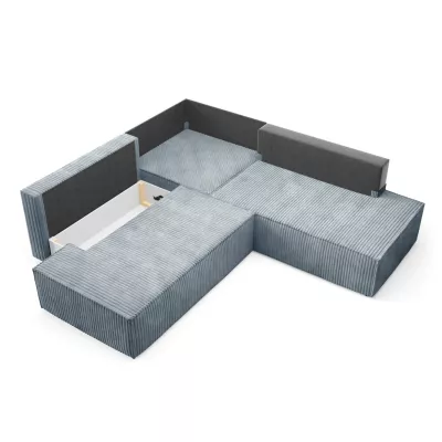 Rohová rozkládací sedací souprava WINDSOR 2 - tmavá popelavá