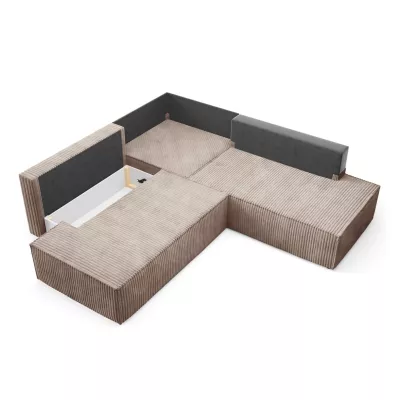 Rohová rozkládací sedací souprava WINDSOR 2 - béžová