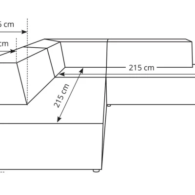 Rohová rozkládací sedací souprava WINDSOR 2 - měděná