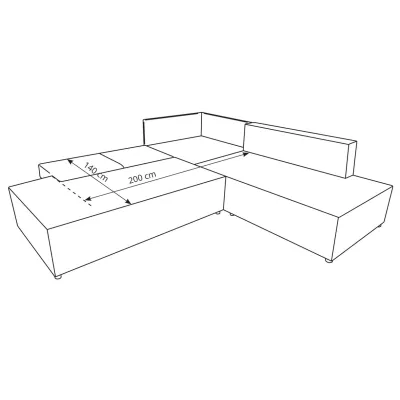 Rohová rozkládací sedací souprava WINDSOR 2 - modrošedá