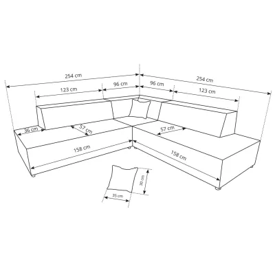 Rohová rozkládací sedací souprava WINDSOR 2 - popelavá