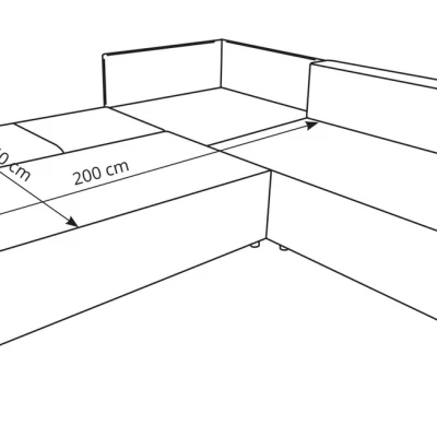 Rohová rozkládací sedací souprava WINDSOR 2 - béžová