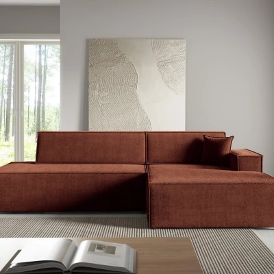 Rohová sedačka s úložným prostorem WINDSOR 1 - měděná, pravý roh