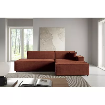 Rohová sedačka s úložným prostorem WINDSOR 1 - měděná, pravý roh