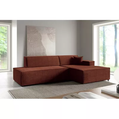 Rohová sedačka s úložným prostorem WINDSOR 1 - měděná, pravý roh