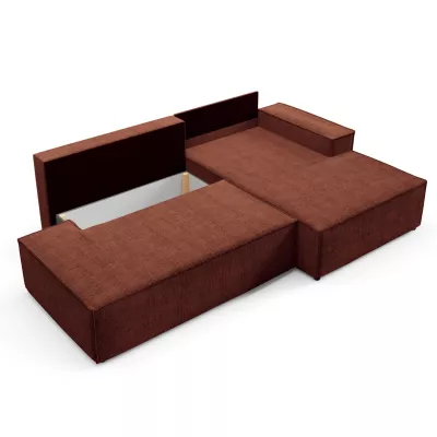 Rohová sedačka s úložným prostorem WINDSOR 1 - měděná, pravý roh