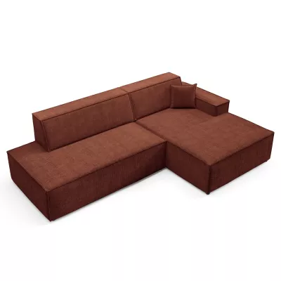 Rohová sedačka s úložným prostorem WINDSOR 1 - měděná, pravý roh