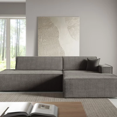 Rohová sedačka s úložným prostorem WINDSOR 1 - myší šedá, pravý roh