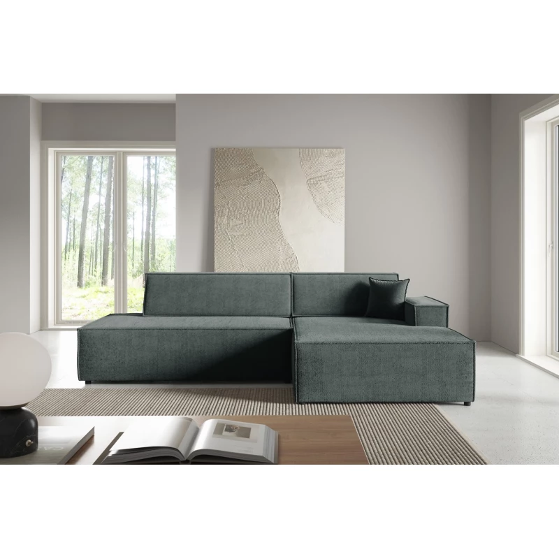 Rohová sedačka s úložným prostorem WINDSOR 1 - tmavá šedá, pravý roh