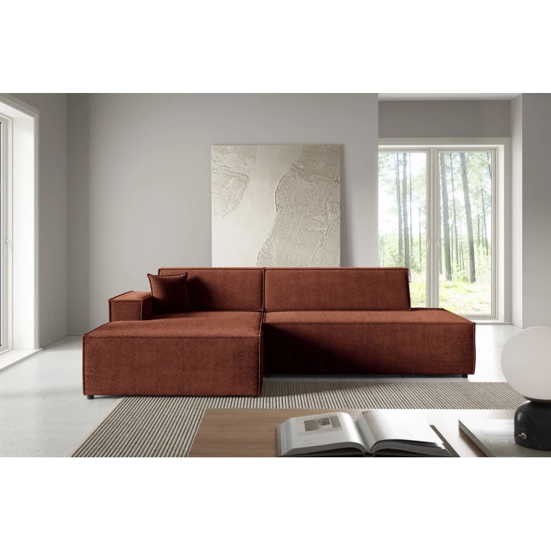 Rohová sedačka s úložným prostorem WINDSOR 1 - měděná, levý roh