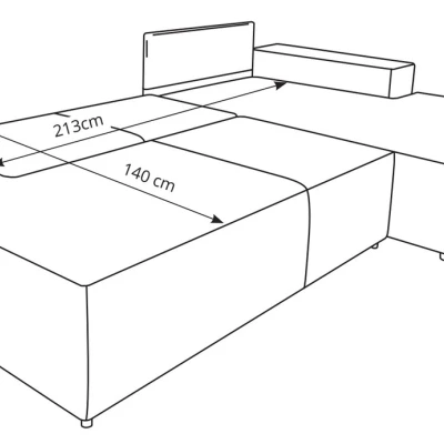 Rohová sedačka s úložným prostorem WINDSOR 1 - tmavá šedá, levý roh