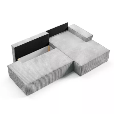 Rohová sedačka s úložným prostorem WINDSOR 1 - popelavá, pravý roh