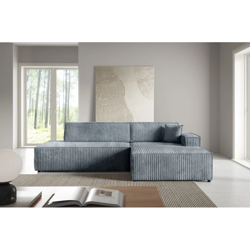 Rohová sedačka s úložným prostorem WINDSOR 1 - tmavá popelavá, pravý roh