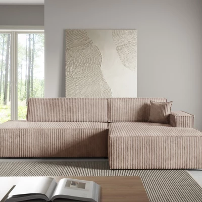 Rohová sedačka s úložným prostorem WINDSOR 1 - béžová, pravý roh