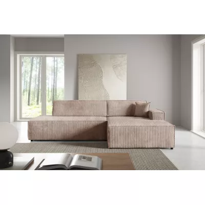 Rohová sedačka s úložným prostorem WINDSOR 1 - béžová, pravý roh