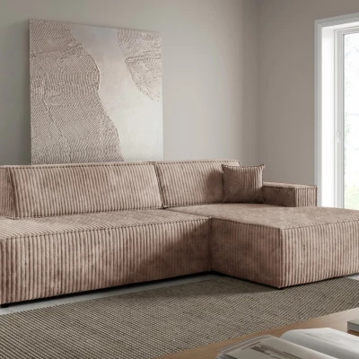 Rohová sedačka s úložným prostorem WINDSOR 1 - béžová, pravý roh