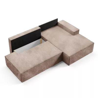 Rohová sedačka s úložným prostorem WINDSOR 1 - béžová, pravý roh