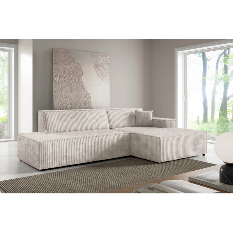 Rohová sedačka s úložným prostorem WINDSOR 1 - smetanová, pravý roh