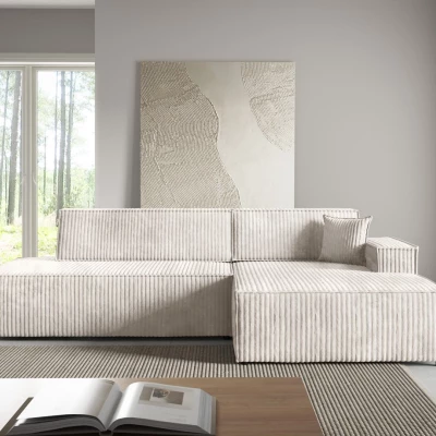 Rohová sedačka s úložným prostorem WINDSOR 1 - smetanová, pravý roh