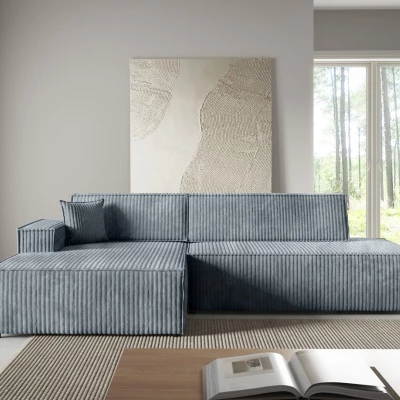 Rohová sedačka s úložným prostorem WINDSOR 1 - tmavá popelavá, levý roh