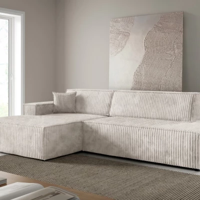 Rohová sedačka s úložným prostorem WINDSOR 1 - smetanová, levý roh