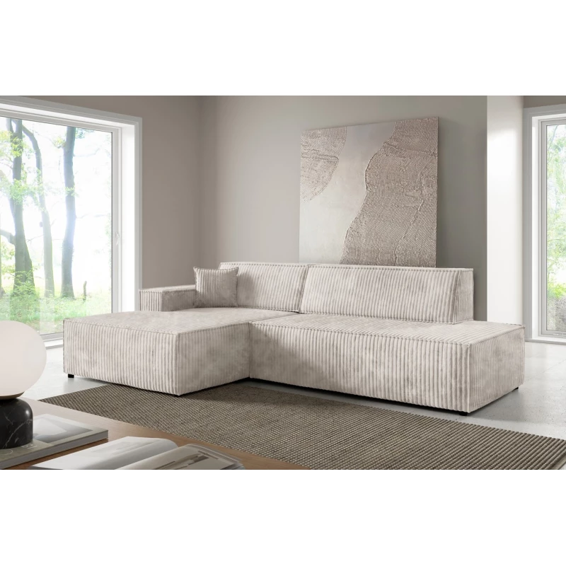 Rohová sedačka s úložným prostorem WINDSOR 1 - smetanová, levý roh