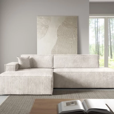 Rohová sedačka s úložným prostorem WINDSOR 1 - smetanová, levý roh