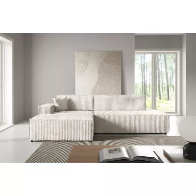 Rohová sedačka s úložným prostorem WINDSOR 1 - smetanová, levý roh